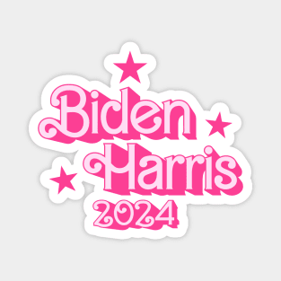 Biden Harris 2024 For President Barbie Version Magnet