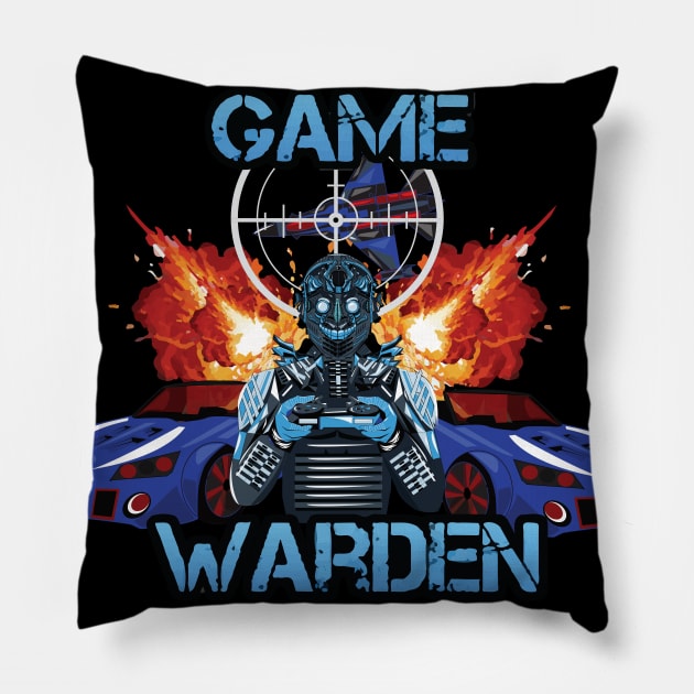 The Game warden is here Pillow by bry store