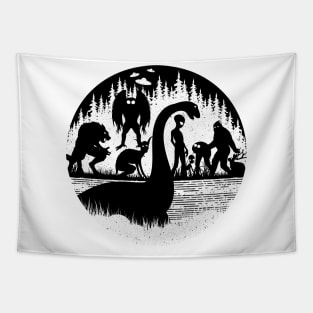 Cryptid Silhouette Tapestry