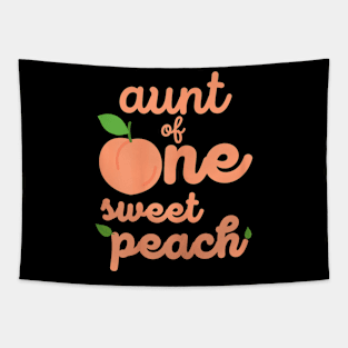 Aunt First Birthday One Sweet Peach Bday Family Matching Tapestry