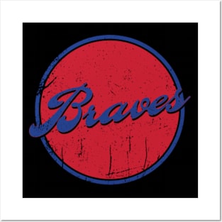 Atlanta Braves 1972-1980 a 3 layer Vintage Metal Art – Hex Head Art