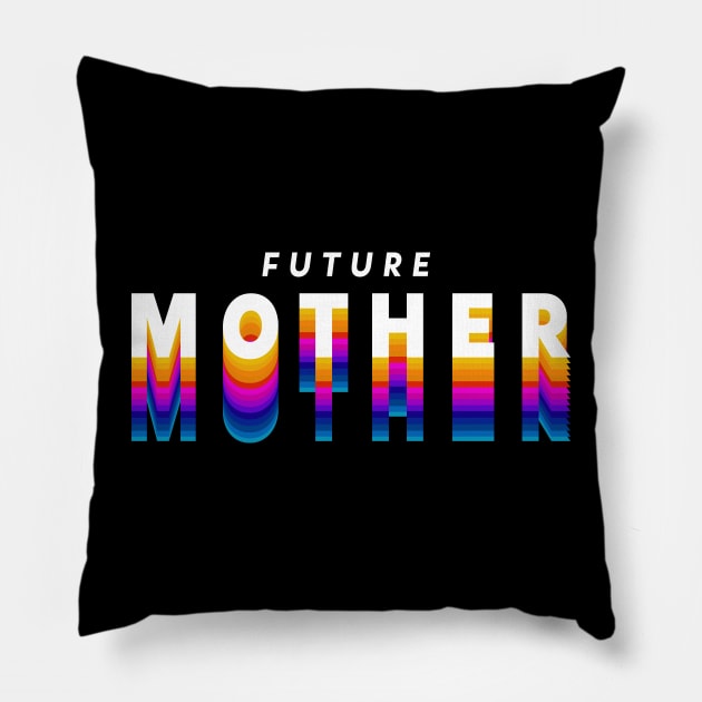 future mother in gradient color Pillow by rsclvisual