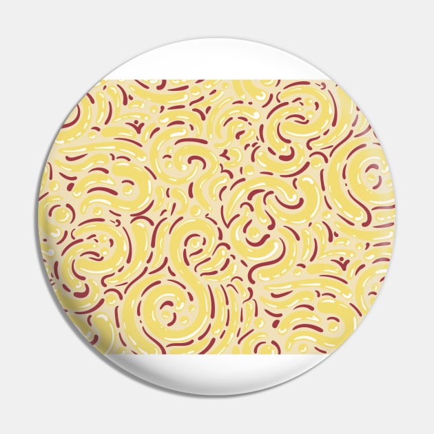 Modern Vibrant Abstract Paisley Pin by Vector Deluxe