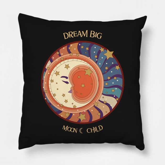 Dream Big Moon Child: Pillow by vukojev-alex