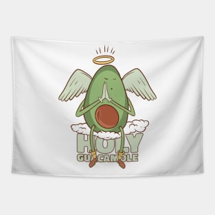 Funny Cute Avocado - Holy Guacamole Tapestry