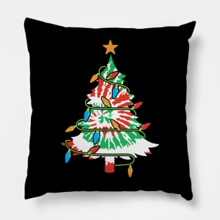 Colorful Tie Dye christam tree Pillow