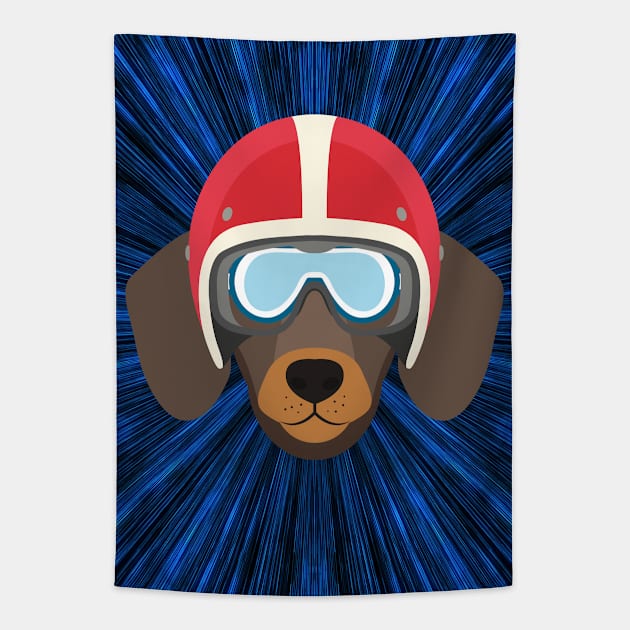 Cool fast Dachshund Tapestry by Santag