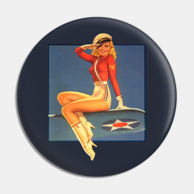 Pin-up Girl Wings Air Force Vintage WWII Pin by Jose Luiz Filho