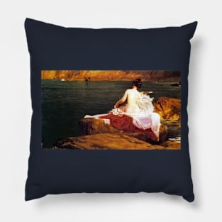 Calypso's Isle - Herbert James Draper Pillow