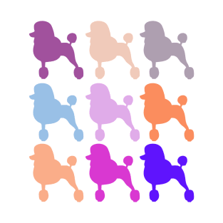 Poodle Dogs in Rainbow Colors T-Shirt