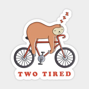 Sloth Bicycle two tired Magnet