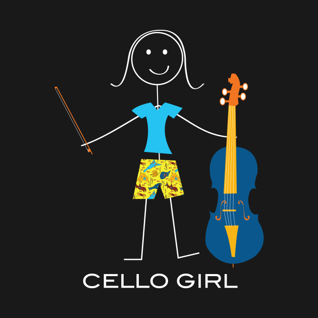 Funny Womens Cello Girl by whyitsme