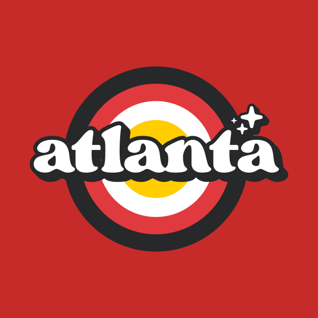 Vintage Atlanta Sunset Seal // Retro City Emblem for Atlanta, Georgia by Now Boarding