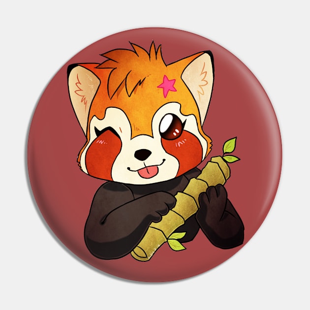 Red Panda - blep Pin by Grethe_B