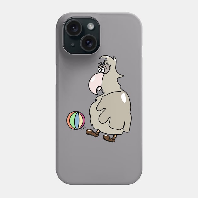 funny bird playing beach ball, for smile Phone Case by VikingArt