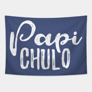 Papi Chulo - white design Tapestry