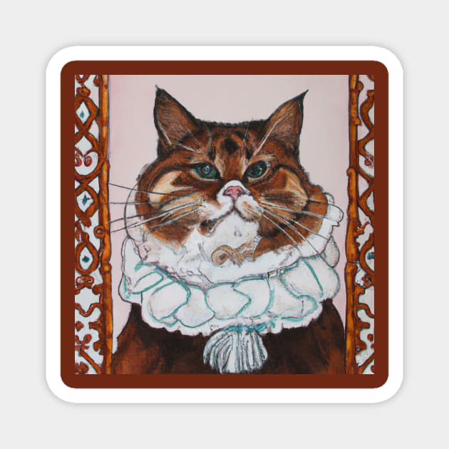 Fancy Renaissance Cat Magnet by Star Scrunch