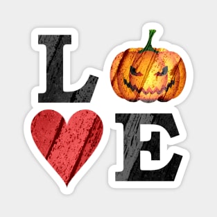 Halloween LOVE with Scary Jack o'lantern Magnet