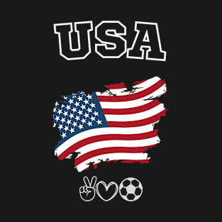 USA Soccer Jersey Football 2022 Team T-Shirt