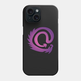 Purple And Hot Pink Vignette @ At Sign Symbol Cyber Dragon Design Phone Case