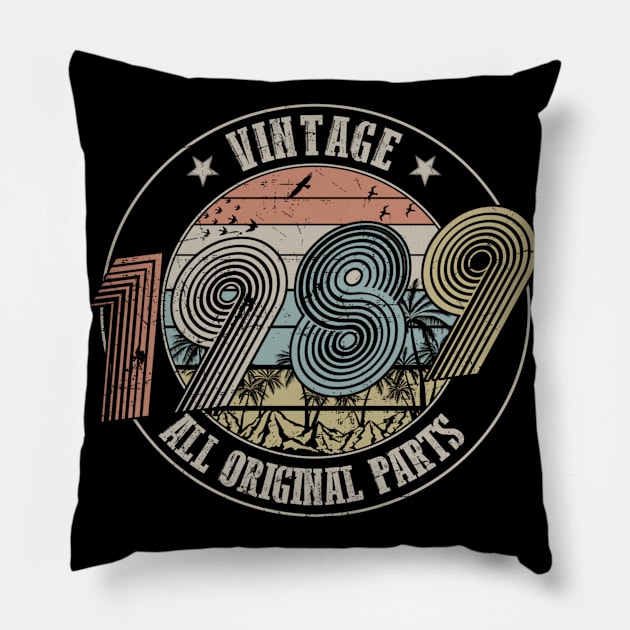 Vintage 1989 Design 31 Years Old 31th birthday for Men Women Pillow by semprebummer7