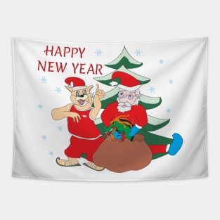 Happy New Year Tapestry