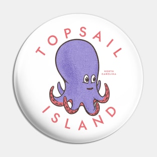 Topsail Island, NC Summertime Vacationing Octopus Pin