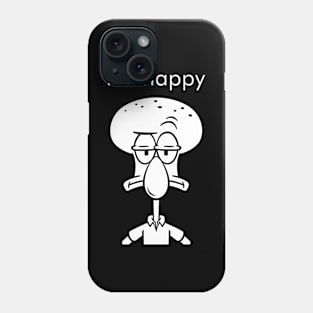 im happy face squid white line Phone Case