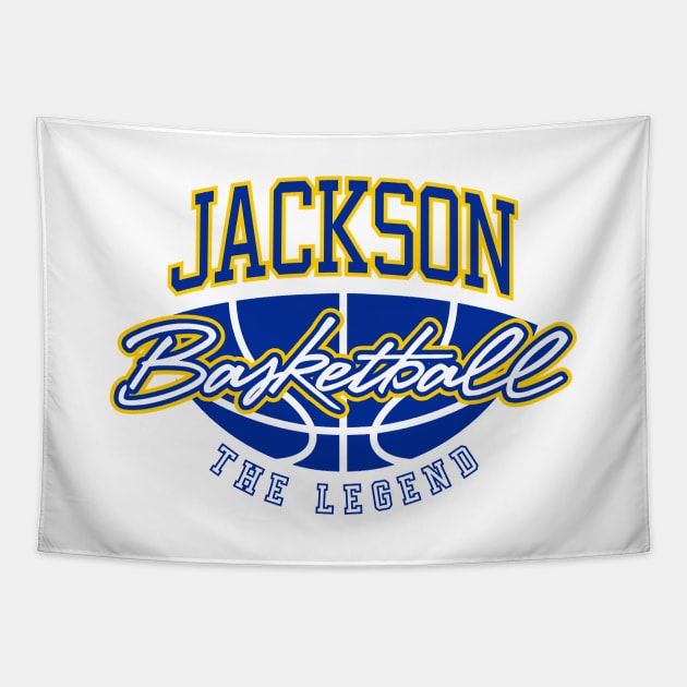 Jackson Basketball The Legend Custom Player Your Name Tapestry by Baseball Your Name