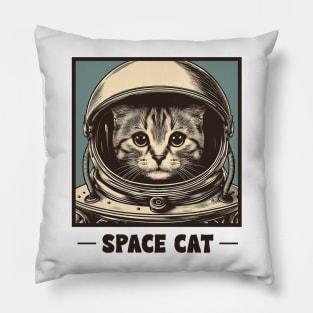 Vintage Cat Astronaut Pillow