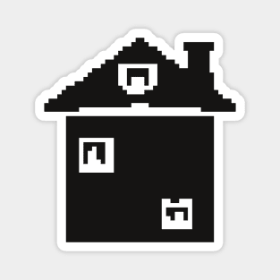 Black House pixel art Magnet