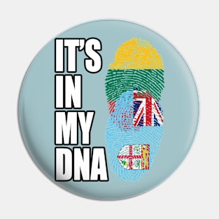 Lithuanian And Fijian Mix Heritage DNA Flag Pin