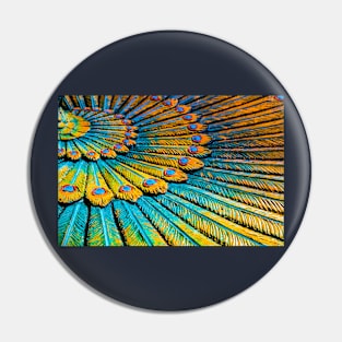 Full frame peacock feather wreath, Hinduist art.H Pin