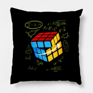 Rubics cube Pythagorean maths formulas and equations Pillow