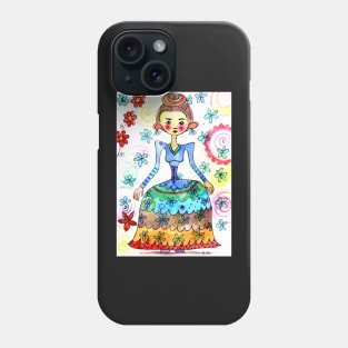 woman with cow ears Phone Case