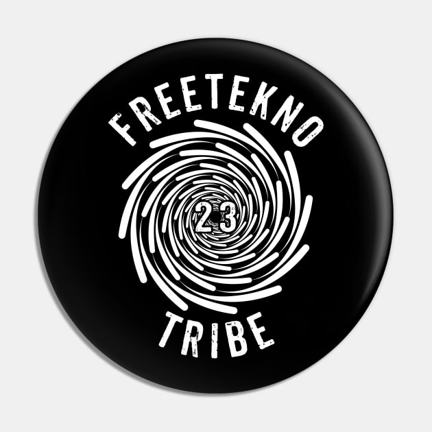 Tekno 23 for Freetekno Tribe Pin by T-Shirt Dealer