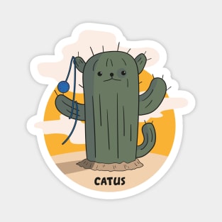 Cactus cat Magnet