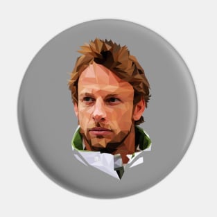 Jenson Button low poly Pin
