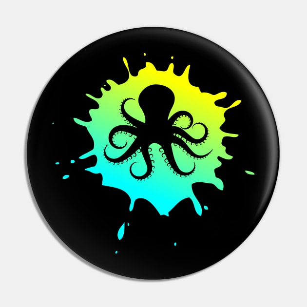 Men or Boys Octopus Pin by JKFDesigns