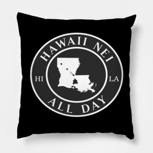 Roots Hawaii and Louisiana by Hawaii Nei All Day Pillow