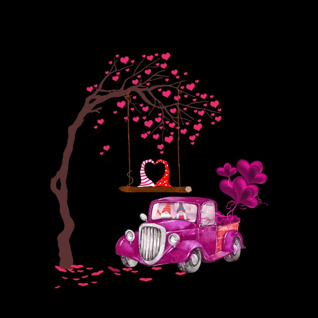 Purple Car Drives Love on Valentine Day Costume Gift by Pretr=ty