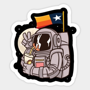 Houston Champ Texas Flag Astronaut Space City Sticker for Sale by