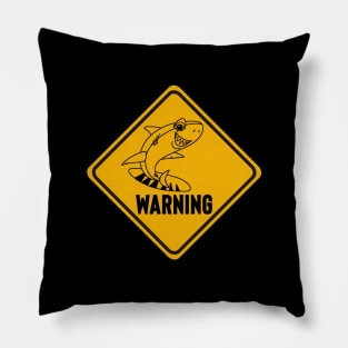 SHARK SURFING WARNING - funny summmer edition 2 Pillow