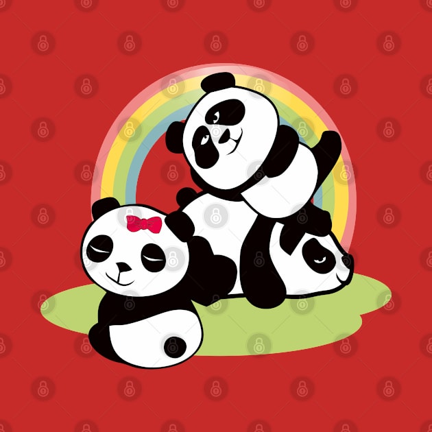 Panda & Rainbow by Jack Wolfie Gallery