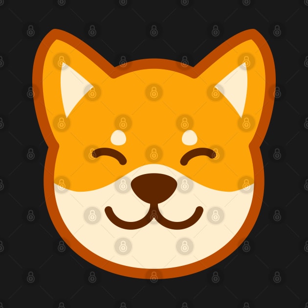 Gold Shiba: Eyes closed smile by Red Wolf