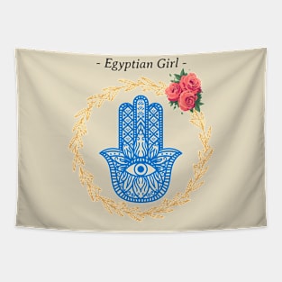 Egyptian Girl Egypt Hamsa Tapestry