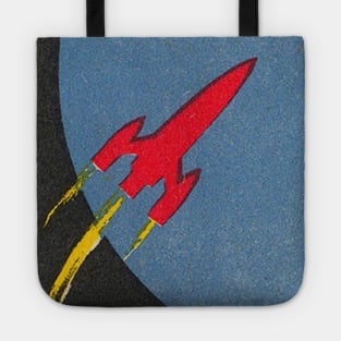 Vintage Soviet Spaceship Illustration //// Minimal Graphic Design Tote