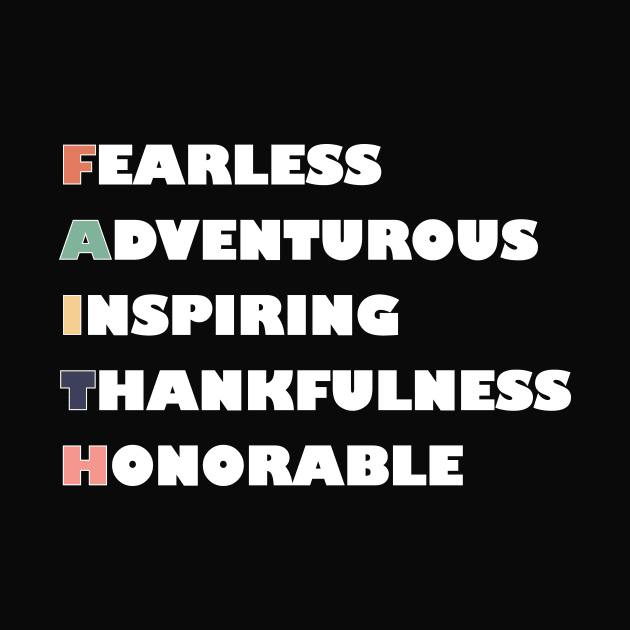 Faith, Fearless, Adventurous, Inspiring, Thankfulness, Honorable by hristartshop