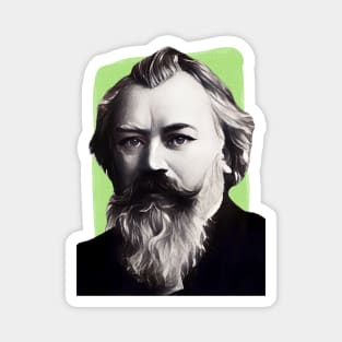 German Composer Johannes Brahms illustration Magnet