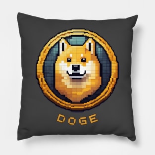 Dogecoin Crypto Design Pillow